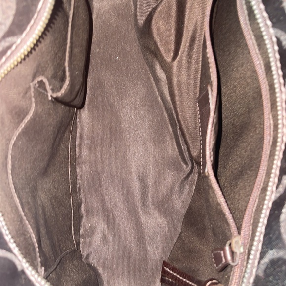 Authentic Coach Signature C Canvas w/ Leather Straps Purse Chocolate G0768-11505 - Picture 5 of 7